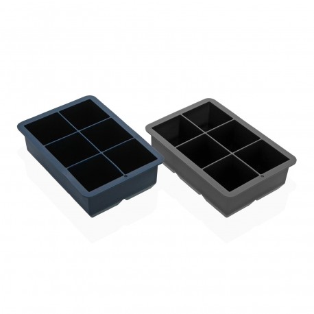 Molde cubitos hielo grande azul gris