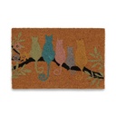 Felpudo Gatos en Rama fibra coco 40x60