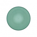 Plato llano transparente verde