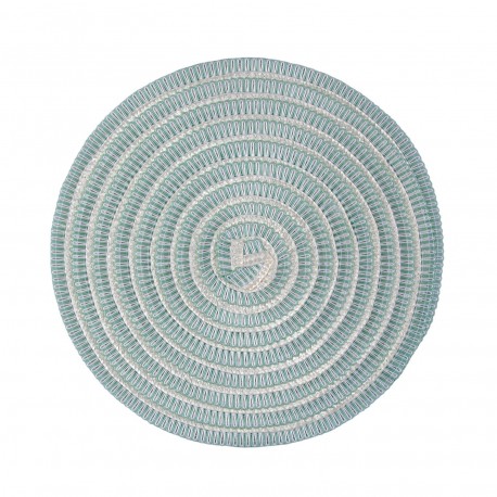 [22400144] Salvamantel redondo azul blanco