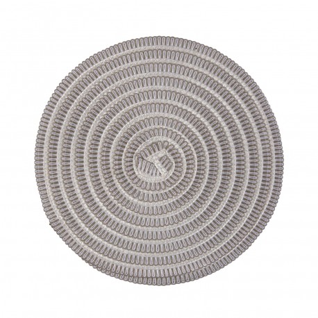 Salvamantel redondo beige blanco
