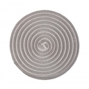 Salvamantel redondo beige blanco