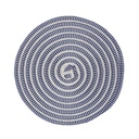 Salvamantel redondo azul oscuro blanco